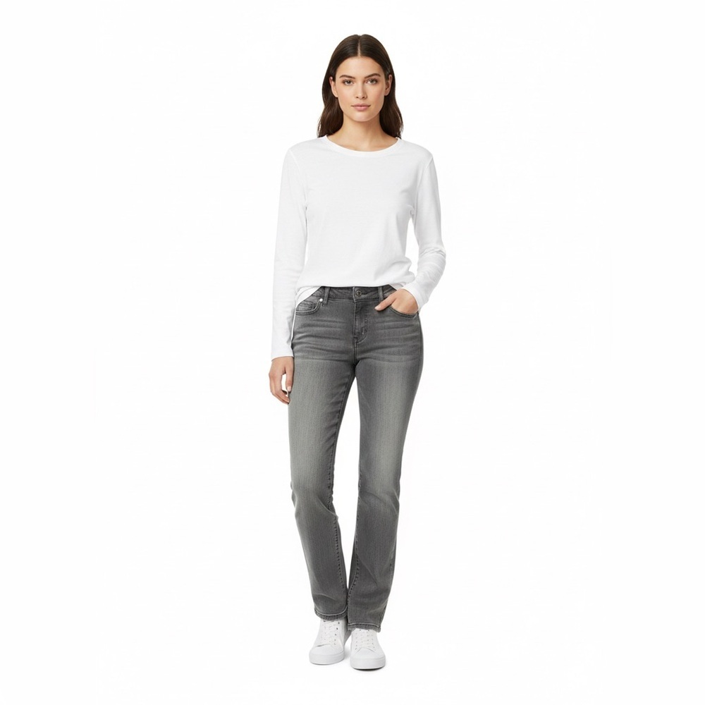 Code Bleu Chelsea Classic Straight Gray Jeans Petite 6P